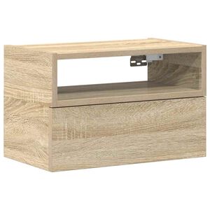 vidaXL Veggmontert nattbord sonoma eik 45x26x28,5 cm