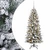 vidaXL Kunstig juletre med julekuler 120 cm 150 LED-lys Varmhvit