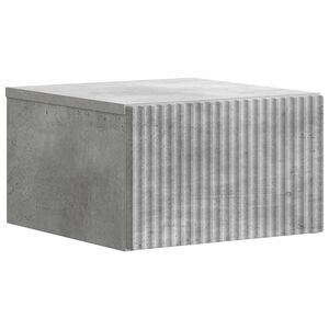 vidaXL Vegghengt Nattbord Betonggr&aring; 33 x 34,5 x 20 cm Konstruert tre