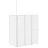 vidaXL Badskjerm Frostet 120 x 70 x 137 cm Aluminium