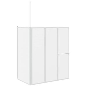 vidaXL Badskjerm Frostet 120 x 70 x 137 cm Aluminium