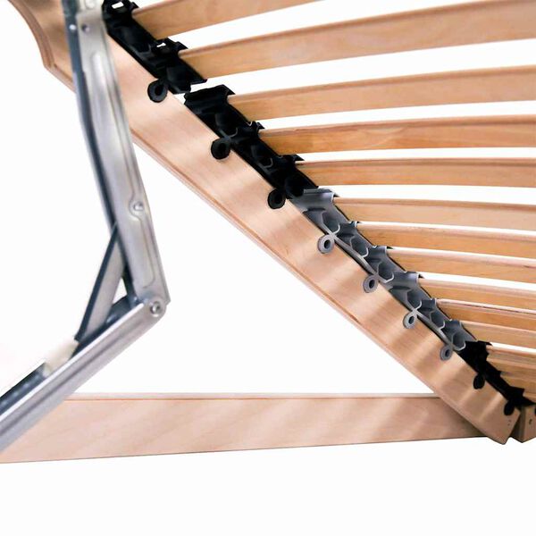 vidaXL Lamelbunn Brun 140 x 190 cm Massiv b&oslash;ketre