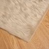 vidaXL Faux Skinnmatte Tafalla Beige 80 x 150 cm Polyester