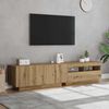 vidaXL TV-benk med LED-lys artisan eik 180x35x40 cm konstruert tre