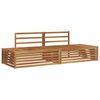 vidaXL 2 stk. Utend&oslash;rs sofa-sett Solid akasietre Naturlig