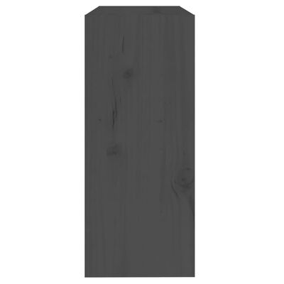 vidaXL Bokhylle/romdeler grå 60x30x71,5 cm heltre furu