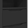 vidaXL Nattbord med skuff 2 pcs Svart 40 x 30 x 467 cm Konstruert tre
