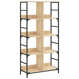 vidaXL Bokhylle sonoma eik 78,5x33x153 cm konstruert tre