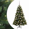vidaXL Kunstig juletre med julekuler 120 cm 150 LED-lys Varmhvit