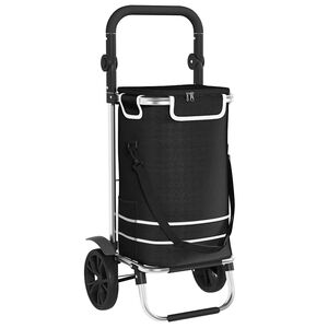 vidaXL Handlevogn Svart 36,5 x 46,5 x 100,5 cm Oxford-stoff