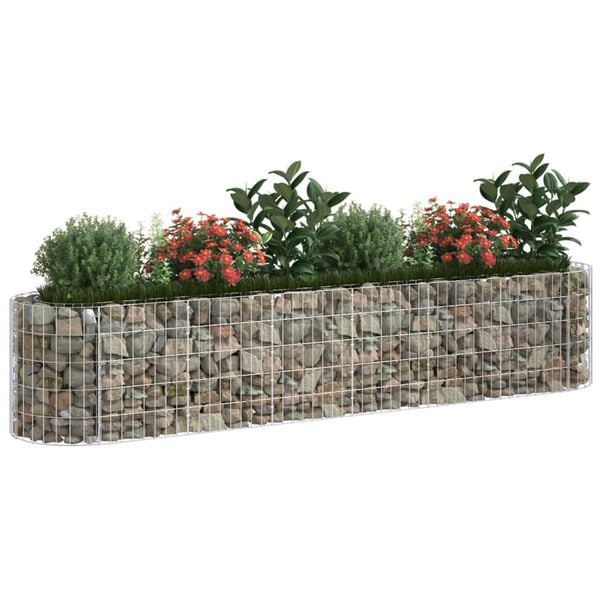 vidaXL Gabion h&oslash;ybed galvanisert jern 260x50x50 cm
