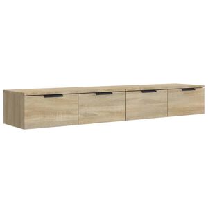 vidaXL Veggskap 2 stk sonoma eik 68x30x20 cm konstruert tre