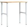vidaXL Arbeidsbenk 100x60x(71,5-98) cm heltre eik