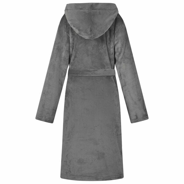 vidaXL Badek&aring;pe med hette M&oslash;rkegr&aring; xl Flanell