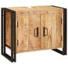 vidaXL Vaskeskap med hylle Brun 71 x 33 x 58 cm Massiv mango tre