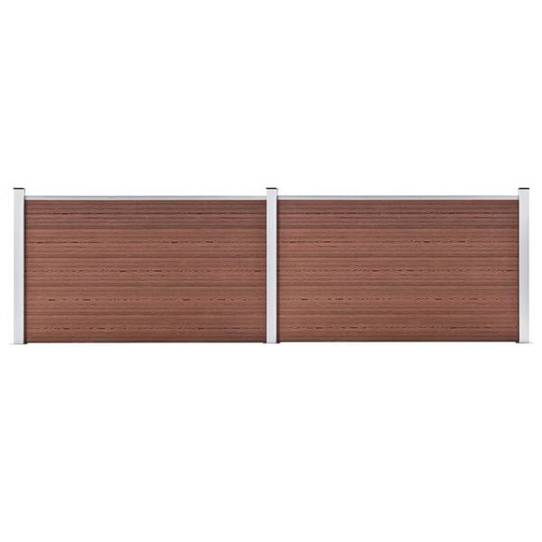 vidaXL Hagegjerde WPC 353x106 cm brun