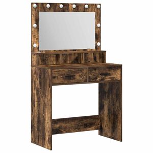 vidaXL Sminkebord R&oslash;kt eik 79 x 41 x 135 cm Konstruert tre
