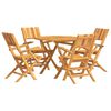 vidaXL Hagespisegruppe 5 deler heltre teak