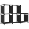 vidaXL Displayhylle med 5 kuber svart 103x30x72,5 cm stoff