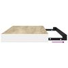 vidaXL Flytende vegghyller 2 stk eik og hvit 90x23,5x3,8 cm MDF