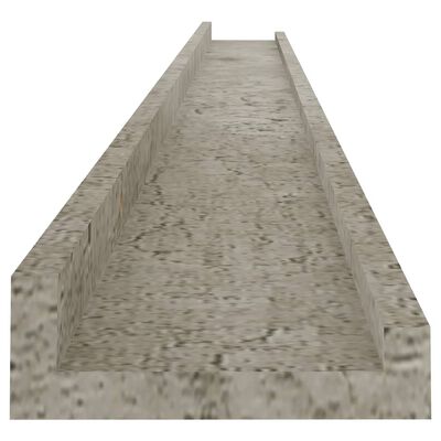 vidaXL Vegghyller 4 stk betonggrå 115x9x3 cm