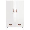 vidaXL Highboard høyglans hvit 69,5x31x115 cm konstruert tre