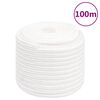 vidaXL B&aring;ttau helhvit 18 mm 100 m polypropylen