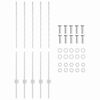 vidaXL Gjerdep&aring;le 5 pcs s&oslash;lv 120 cm St&aring;l