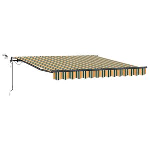 vidaXL Markiseduk med Gr&oslash;nn og gul 300 x 250 cm Polyester