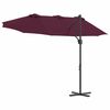 vidaXL Parasoll Bordeaux R&oslash;d 372 x 198 x 243 cm Polyester og aluminium