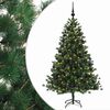vidaXL Kunstig juletre med julekuler 210 cm 300 LED-lys Varmhvit