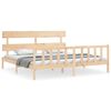 vidaXL Sengeramme med madrass 200x200 cm heltre furu