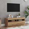 vidaXL TV-benk med LED-lys artisan eik 100x35x40 cm konstruert tre