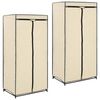 vidaXL Garderobeskap 2 stk krem 75x50x160 cm