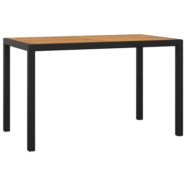 vidaXL Hagespisegruppe med puter 5 deler polyrotting svart