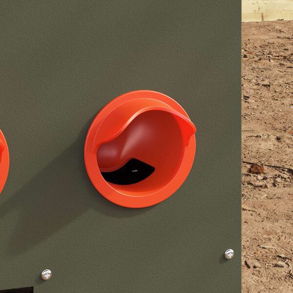 vidaXL Hønsefutteral Olivengrønn 60,5 x 29 x 51 cm Kaldvalsget Stål