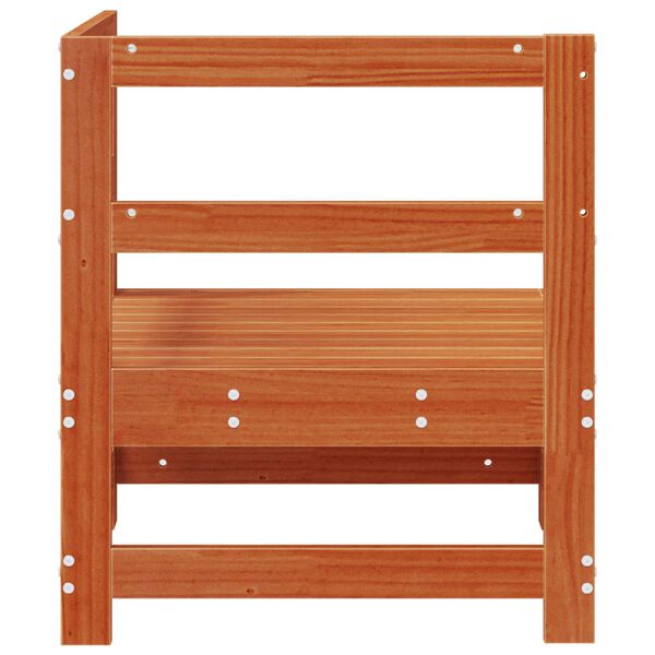 vidaXL Hj&oslash;rnesofa til hagen Massiv furu VoksBrun 62 x 62 x 70,5 cm