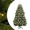 vidaXL Kunstig sammensatt juletre Gr&oslash;nn 180 cm PVC og st&aring;l 300 LED-lys