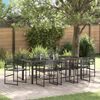 vidaXL Hage Spisegruppe 9 pcs Svart Poly rattan