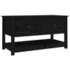 vidaXL Salongbord svart 102x49x55 cm heltre furu