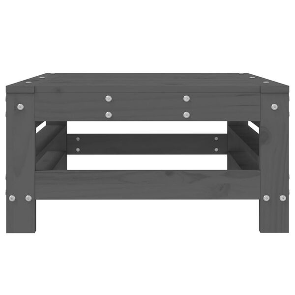 vidaXL Hagefotskammel grå heltre furu