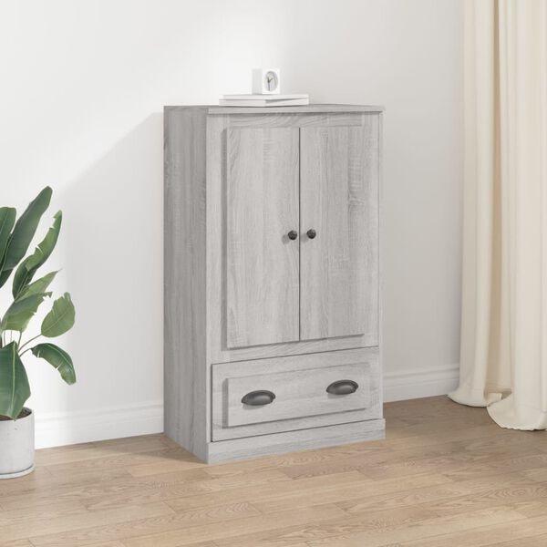 vidaXL Highboard gr&aring; sonoma 60x35,5x103,5 cm konstruert tre