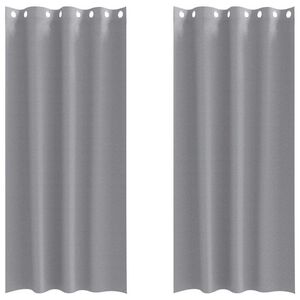 vidaXL M&oslash;rkleggende Gardiner med Ringer 2 pcs Lysegr&aring; 225 x 140 cm