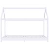 vidaXL Sengeramme for barn heltre furu hvit 80x160 cm