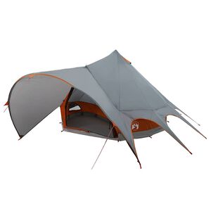 vidaXL Teepee Telt 5-Person med tak Gr&aring; og Oransje 415 x 415 x 247 cm