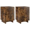 vidaXL Nattbordskap 2 pcs R&oslash;kt Eik 33,5 x 34,5 x 50 cm Konstruert tre