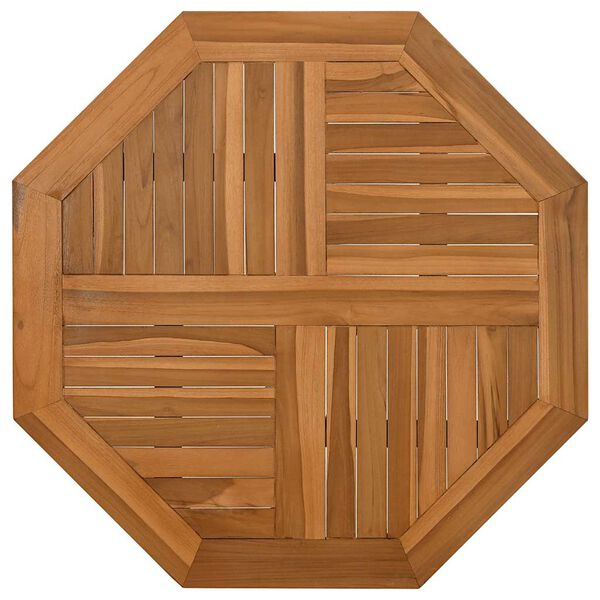 vidaXL Bordplate 60x60x2,5 cm åttekantet heltre teak