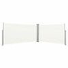 vidaXL Uttrekkbar sidemarkise 160x600 cm kremhvit
