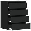 vidaXL Kommode svart 60x41x76 cm konstruert tre