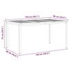 vidaXL SpiseBord Brun 150 x 90 x 75 cm Solid akasietre